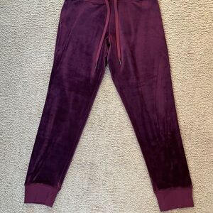Champion Burgundy Velour Joggers